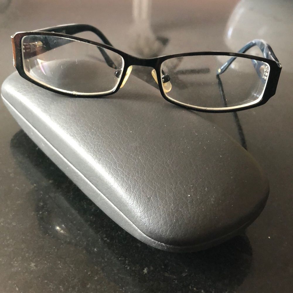9 West Prescription Glasses Black And Grey Arms